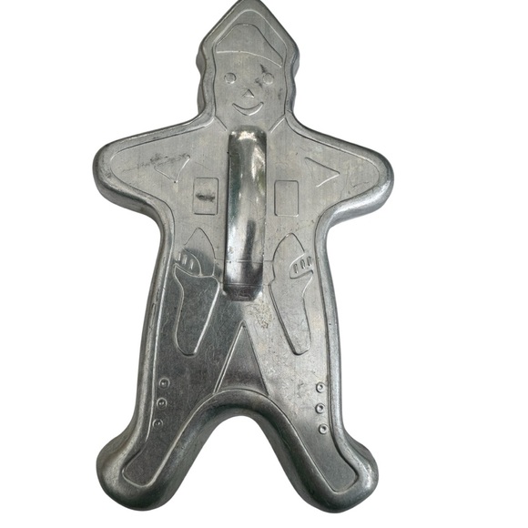 Vintage Metal Cookie Cutter Gingerbread Police Military Holster Guns 6" - Picture 1 of 9